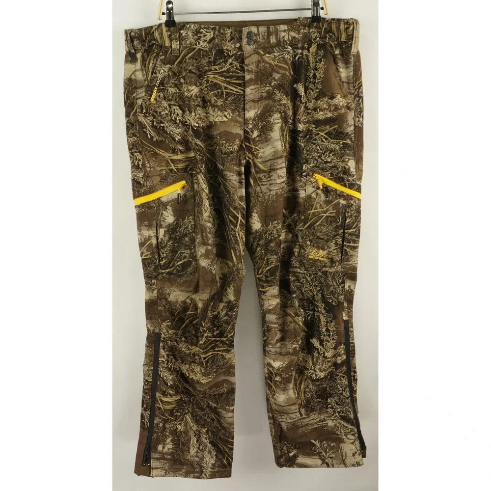 Realtree Scent Factor MAX-1 Waterproof Windproof Men's XL Camo Zip Cargo Pants